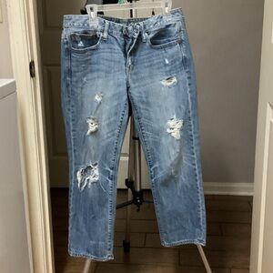 Women Distressed Blue Jeans
